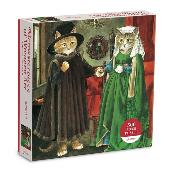 The Arnolfini Marriage Meowsteroiece of Western Art - 500pc