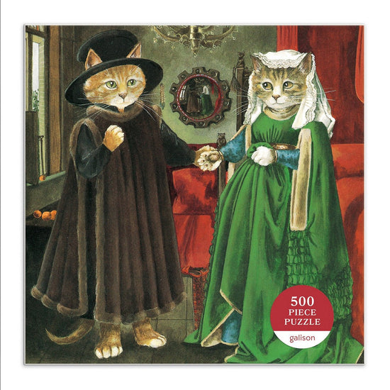 The Arnolfini Marriage Meowsteroiece of Western Art - 500pc