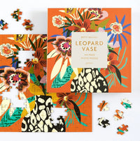 Wood Puzzle - Kitty McCall Leopard Vase 144 Piece Wood Puzzle