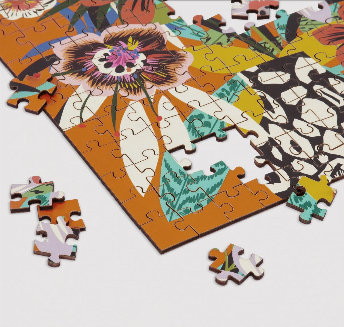 Wood Puzzle - Kitty McCall Leopard Vase 144 Piece Wood Puzzle