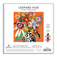 Wood Puzzle - Kitty McCall Leopard Vase 144 Piece Wood Puzzle