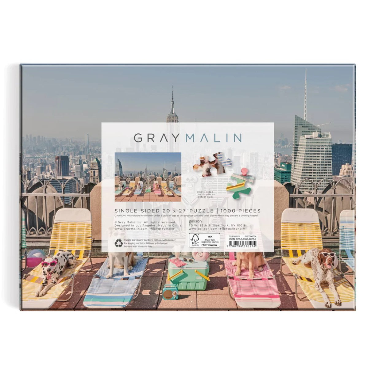 Gray Malin The Dogs of New York City 1000 Piece Puzzle