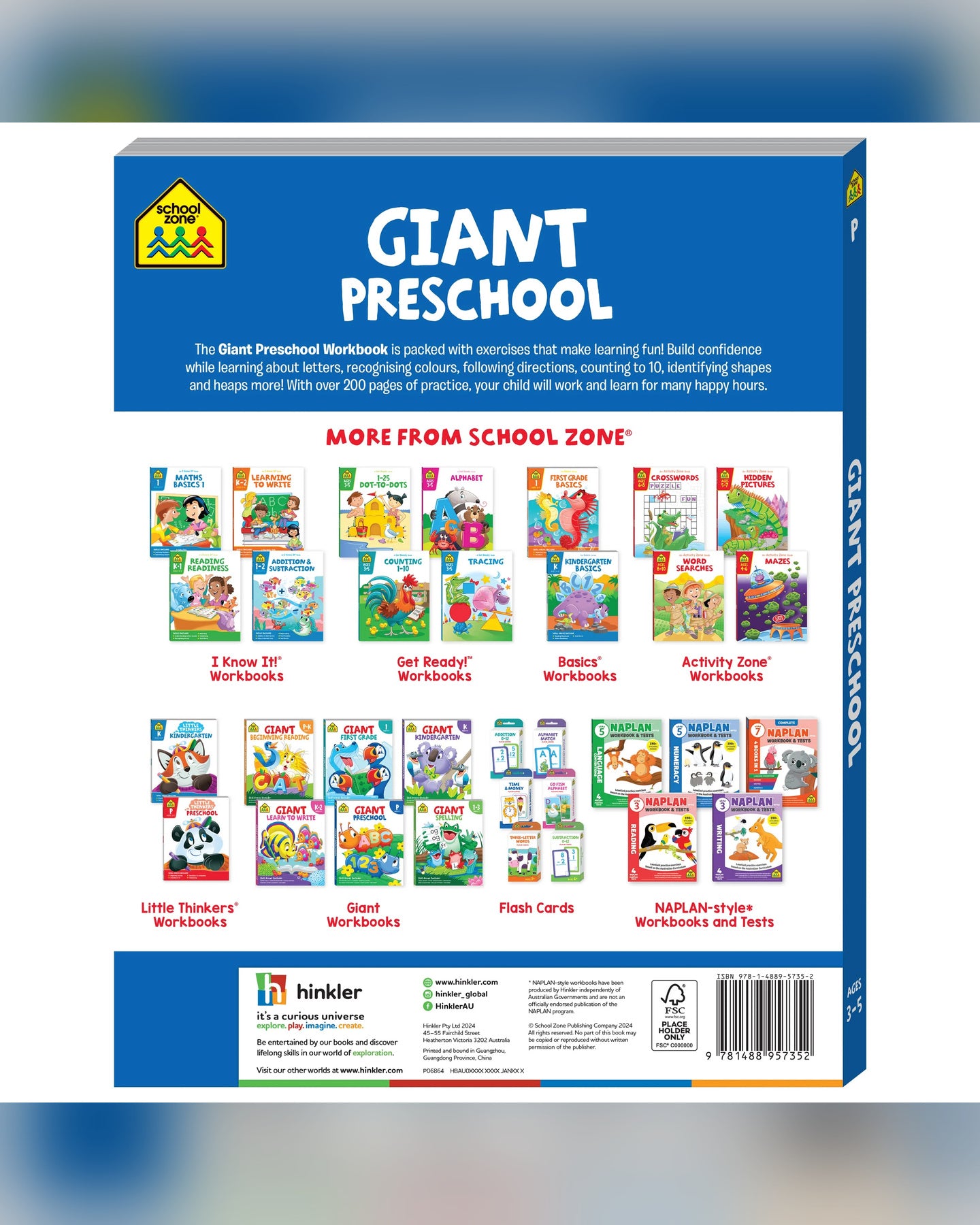 School Zone Giant Preschool Workbook-2