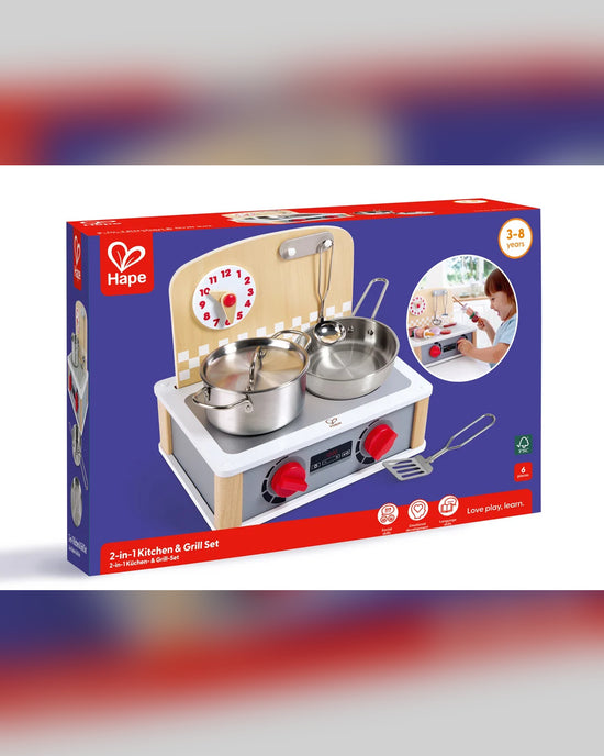 Hape 2-in-1 Kitchen & Grill Set