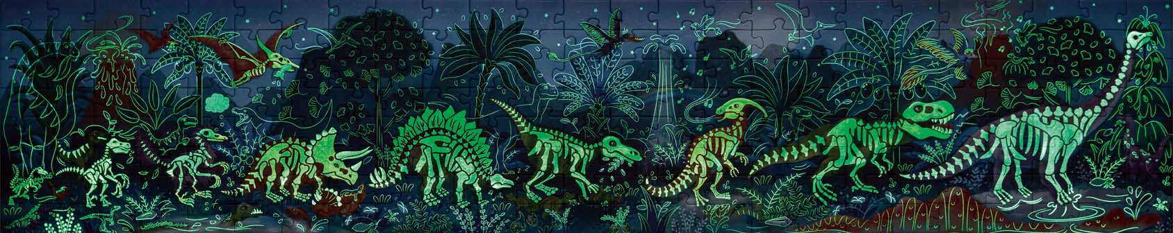 Hape 200pc Dinosaur Puzzle Glowing 1.5m
