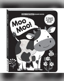 Hinkler High Contrast Moo Moo! Touch and Feel Board Book