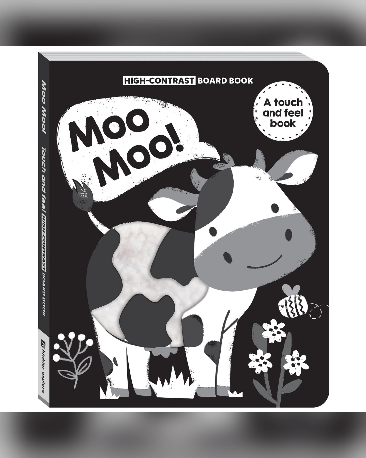 Hinkler High Contrast Moo Moo! Touch and Feel Board Book