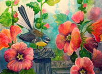 hollyhocks