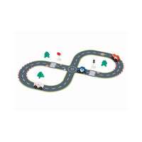 Assembled Hi Pando City Road Set with roads, cars and trees