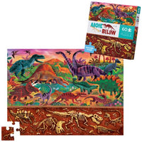 Croc Creek 60pc Above & Below Puzzle - Dinosaur