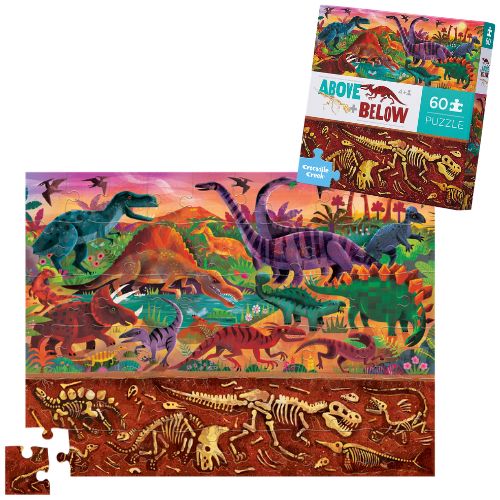 Croc Creek 60pc Above & Below Puzzle - Dinosaur