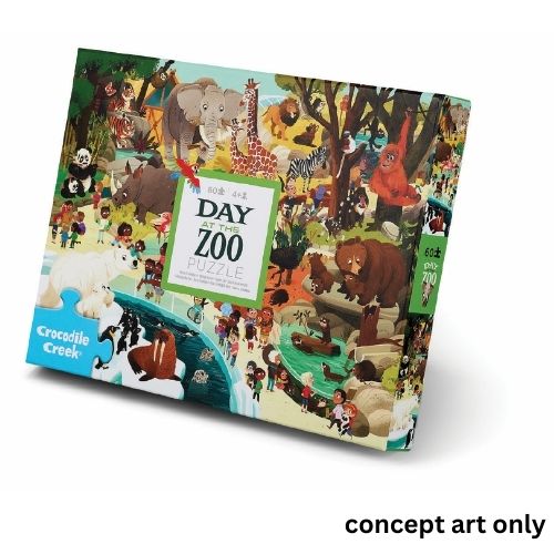 Croc Creek 60pc Day at the Museum Puzzle - Zoo