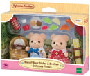 Sylvanian Families Biscuit Bear Sister & Brother - Delicious Picnic