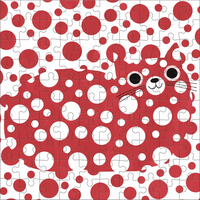 ARTSY CATS, 100PC TIN-YAYOI CATSAMA PUZZLE