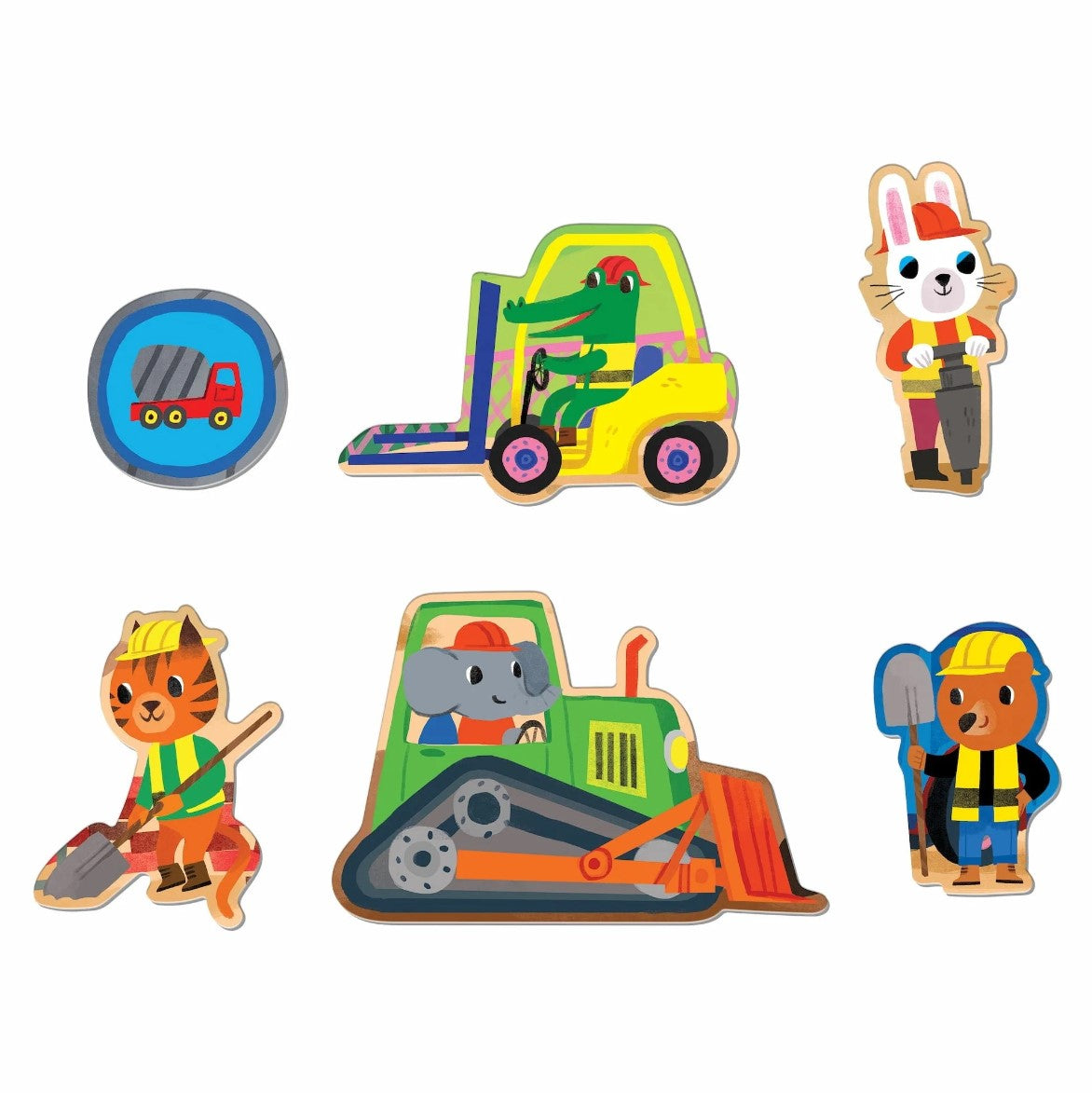 Construction Site 25 Piece Floor Puzzle with Shaped Pieces