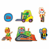 Construction Site 25 Piece Floor Puzzle with Shaped Pieces