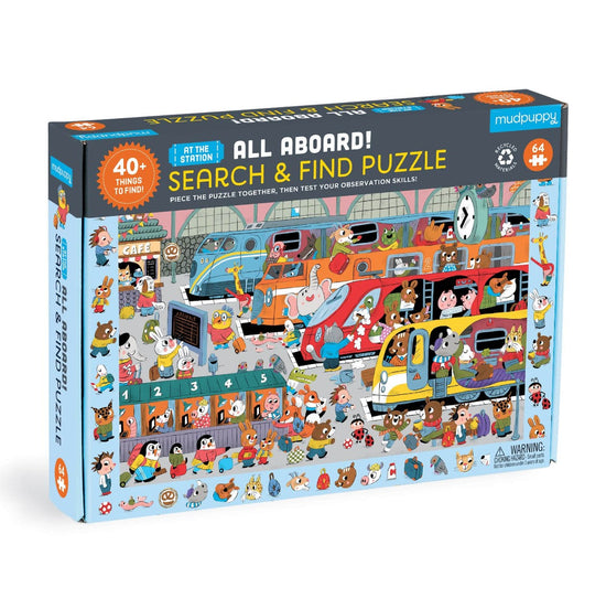Search & Find All Aboard! Train Station - 64pc