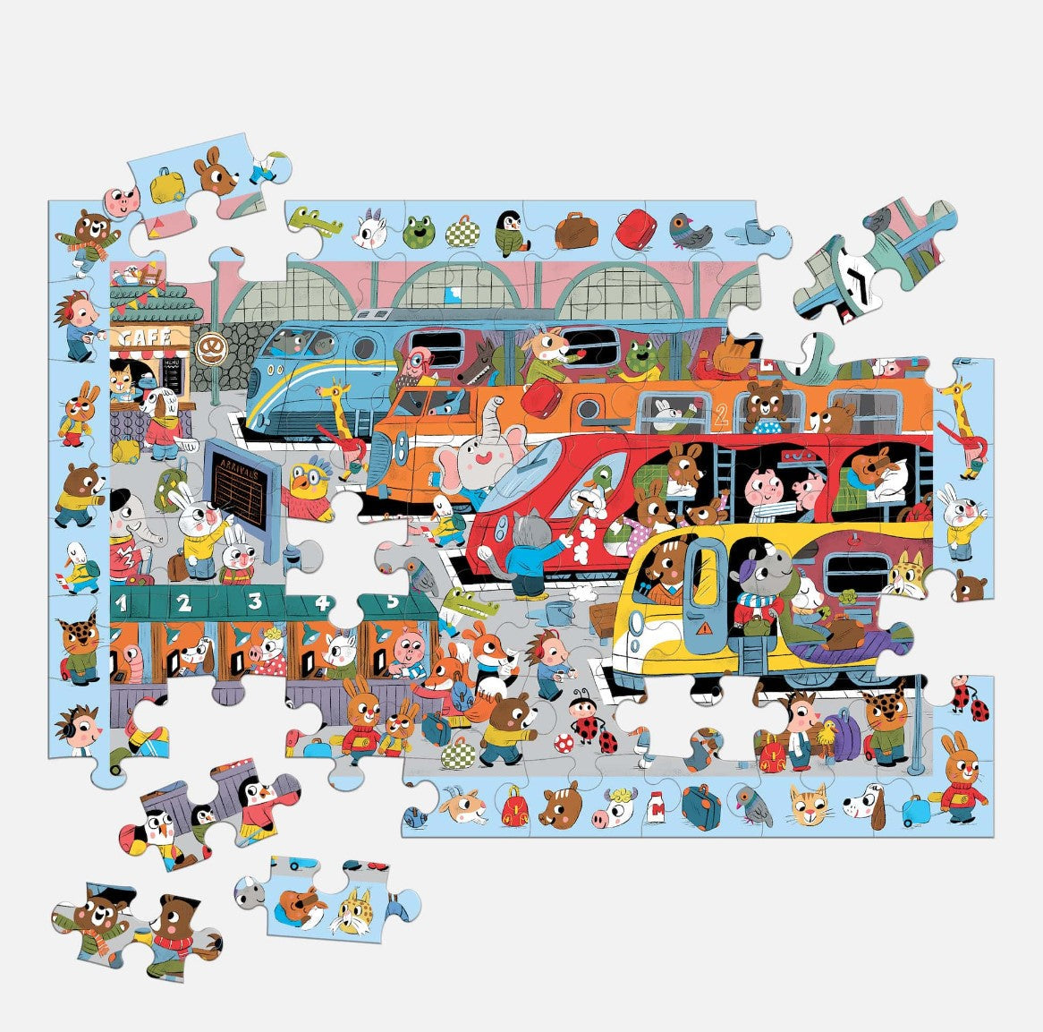Search & Find All Aboard! Train Station 64 Piece Puzzle