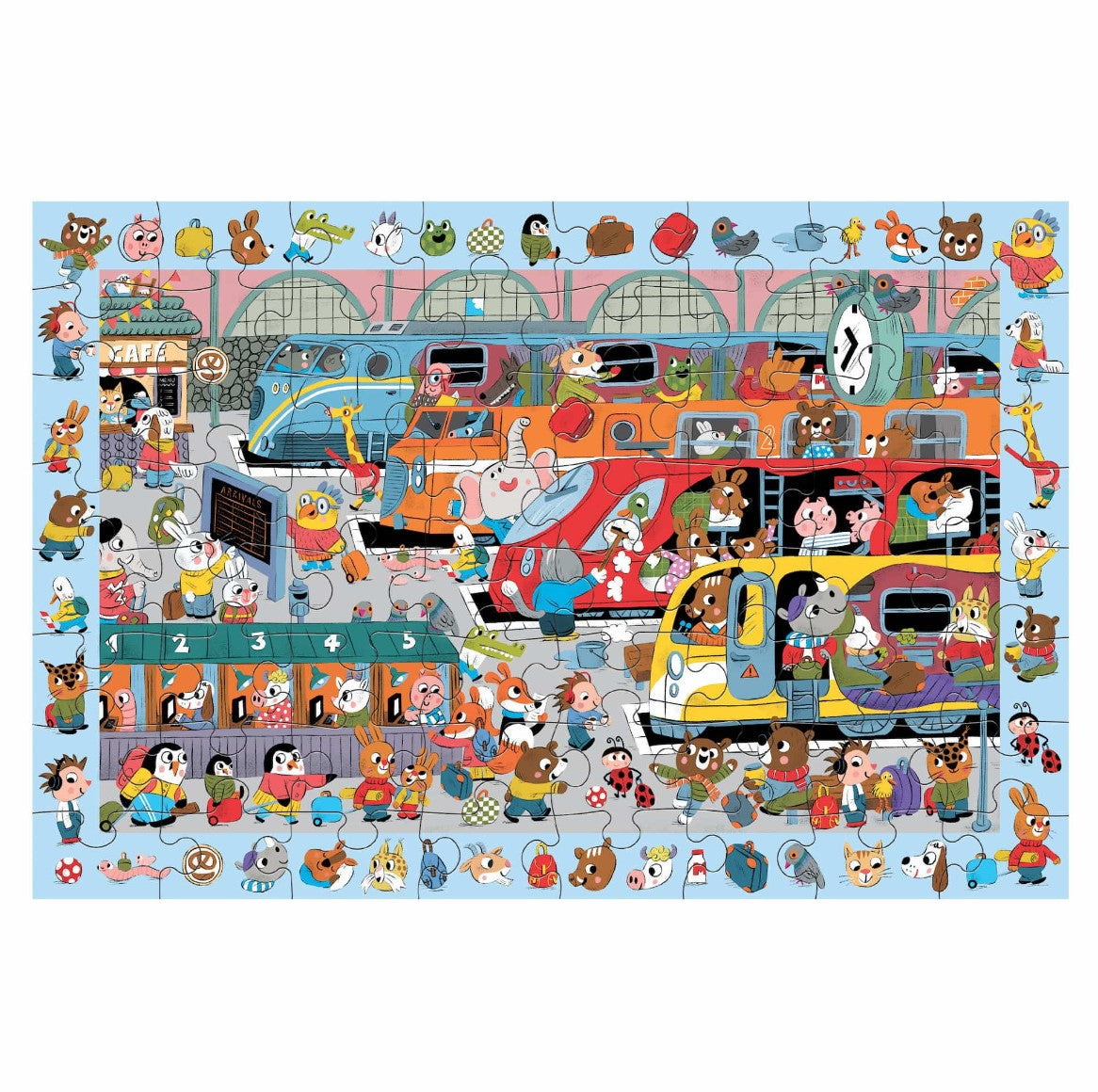 Search & Find All Aboard! Train Station 64 Piece Puzzle