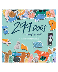 299 Dogs and a Cat 300-Piece Jigsaw Puzzle