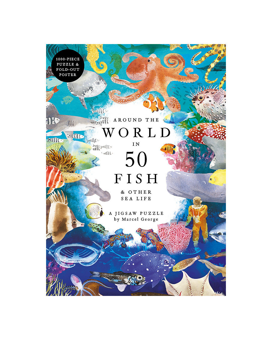 Around the World in 50 Fish 1000-Piece Puzzle