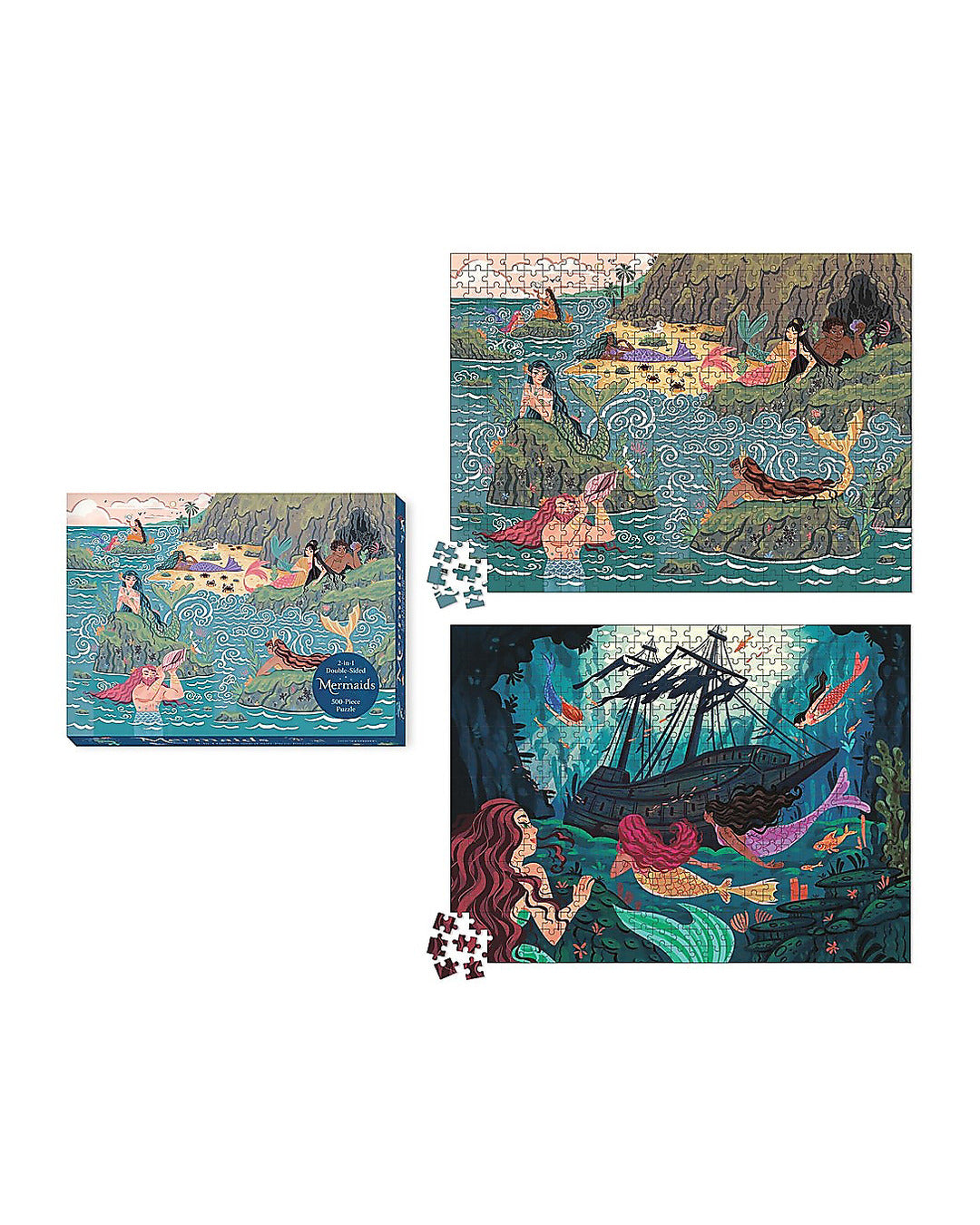 Mermaids 2 in 1 Double Sided 500-Piece Puzzle