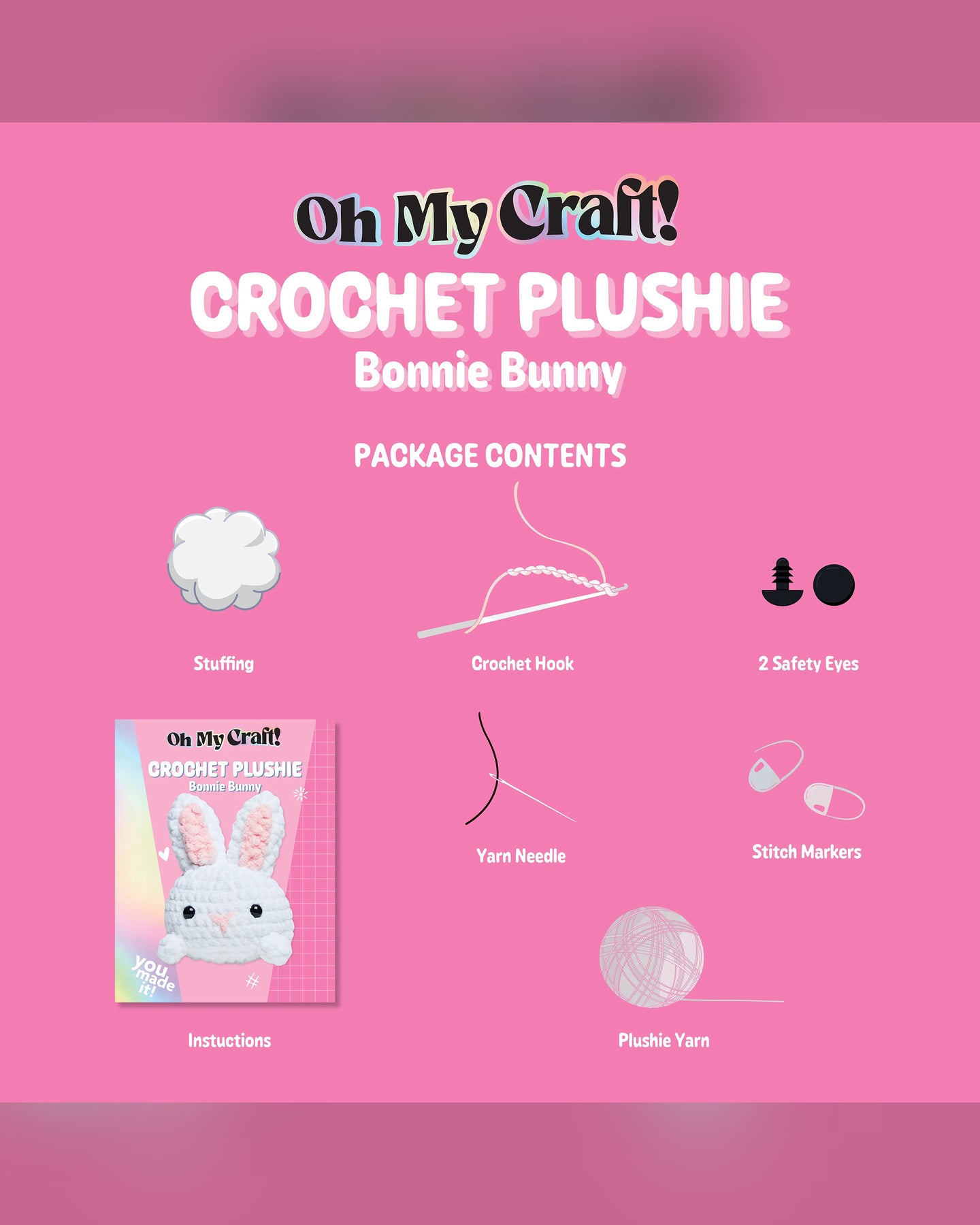 OMC! Bonnie Bunny Crochet Plushie Kit-1