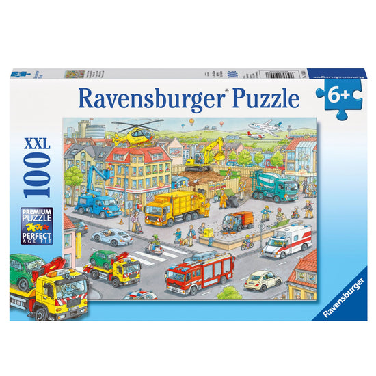 Ravensburger Vehicles in the City 100 Piece Jigsaw Puzzle