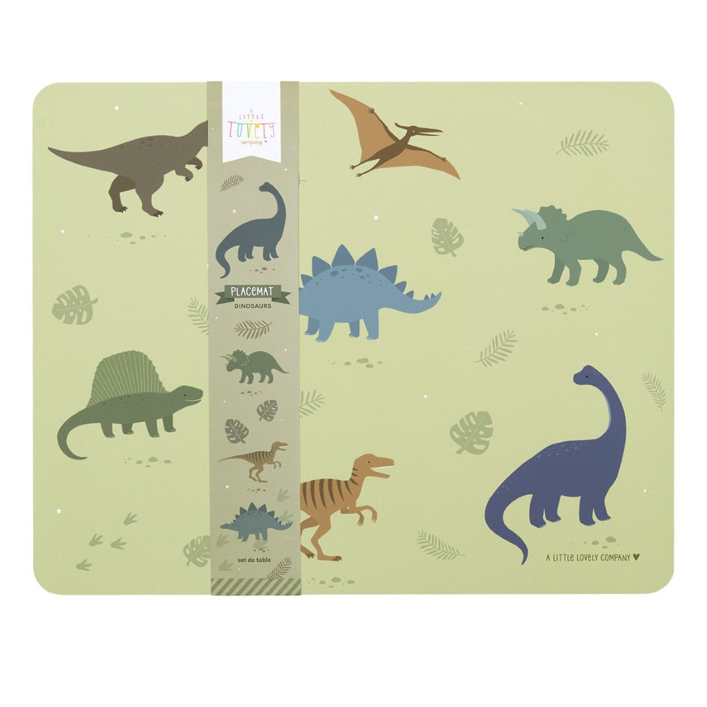 XL Dinosaurs vinyl placemat by A Little Lovely Company