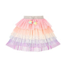 Souza Carlotta rainbow tulle skirt with pastel layers and star ties