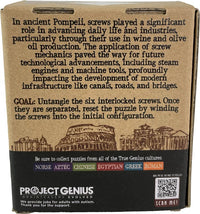 Project Genius Bolts of Pompeii Interlocking Metal Brainteaser Puzzle
