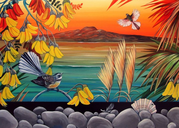 rangitoto-sunset
