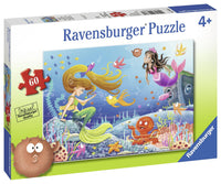 Ravensburger Mermaid Tales 60-piece puzzle box with mermaids, fish and coral reef