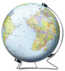 Ravensburger World Globe 540-piece 3D Puzzleball assembled on display stand