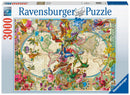 Ravensburger Flora & Fauna World Map 3,000-piece jigsaw puzzle box