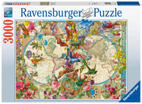 Ravensburger Flora & Fauna World Map 3,000-piece jigsaw puzzle box