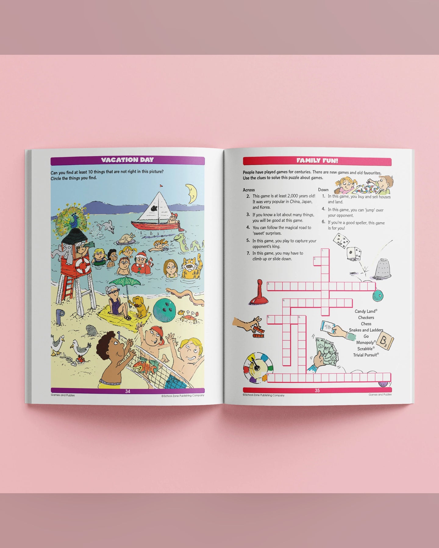 School Zone Activity Zone Games & Puzzles Workbook-3