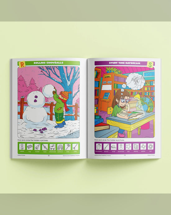 School Zone Activity Zone Hidden Pictures Workbook