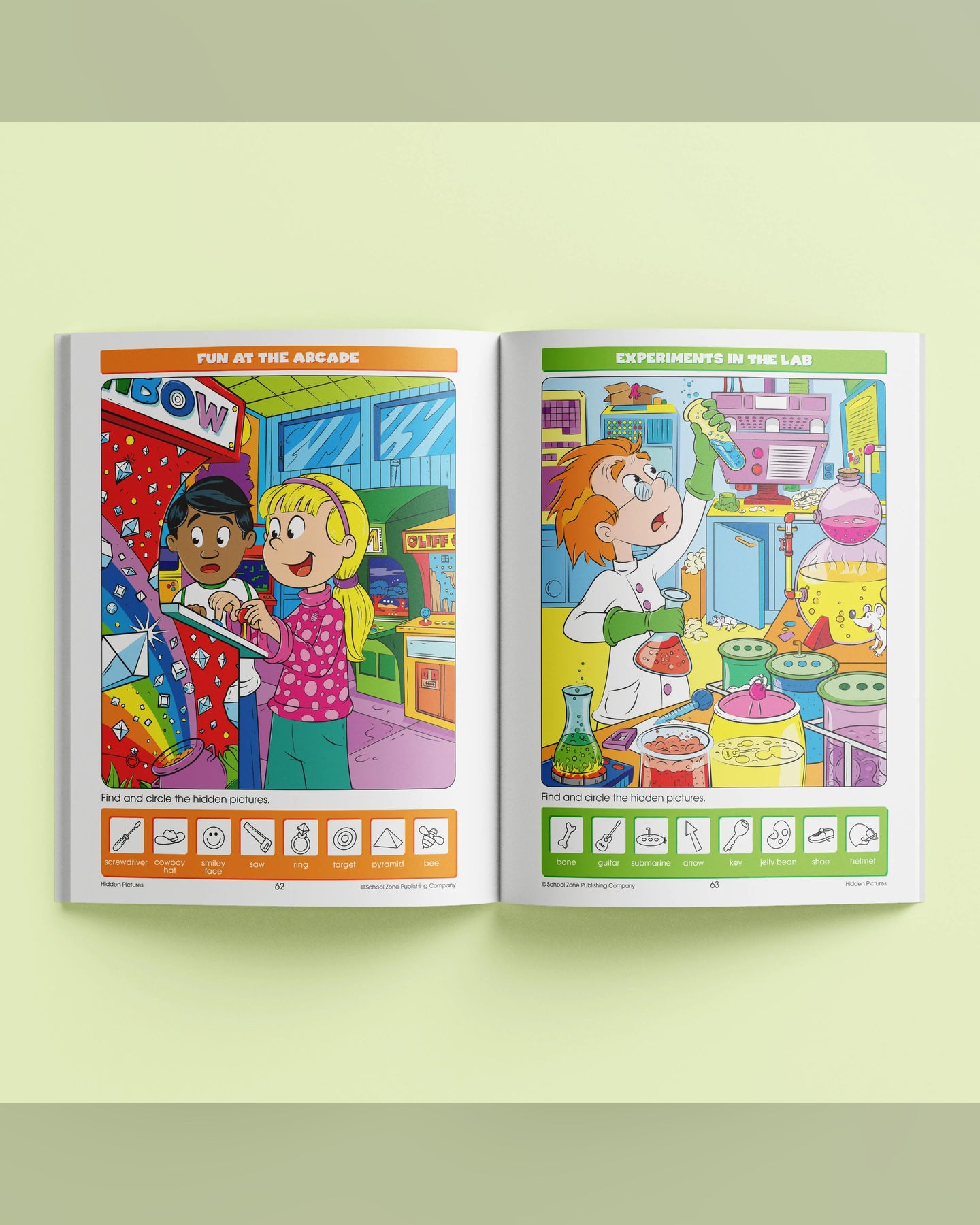 School Zone Activity Zone Hidden Pictures Workbook-3