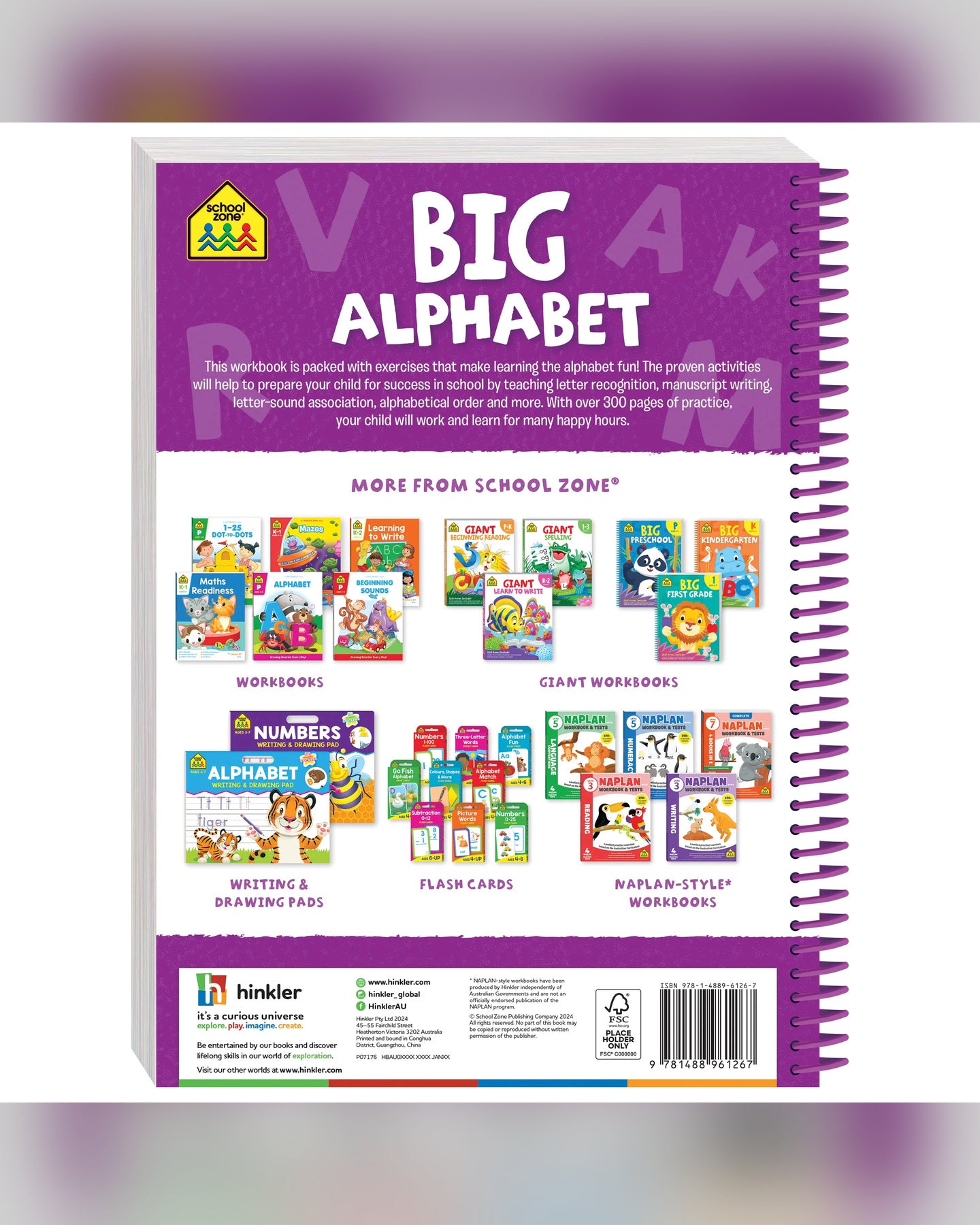 School Zone Big Spiro Alphabet Workbook-1