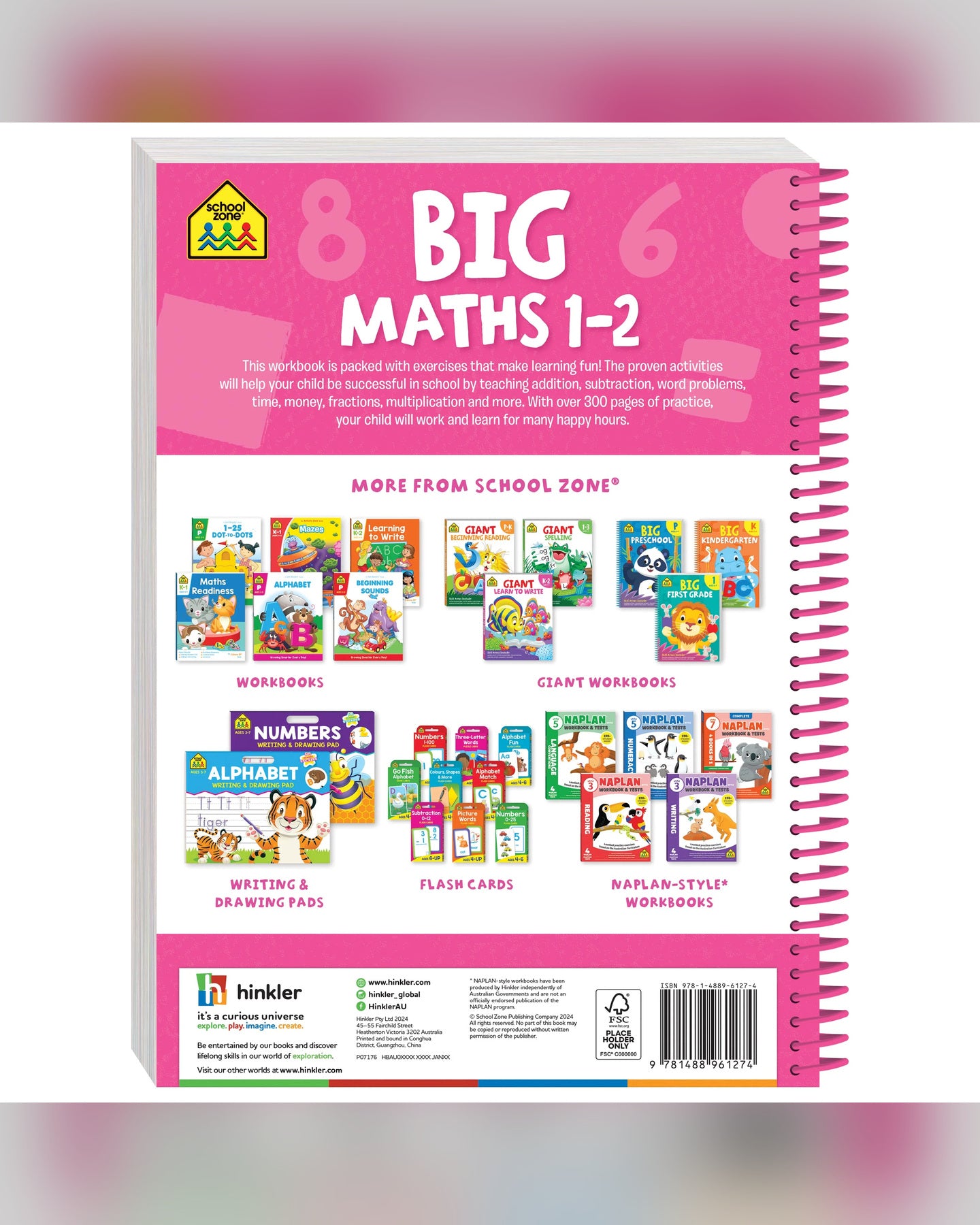 School Zone Big Spiro Maths Workbook-1