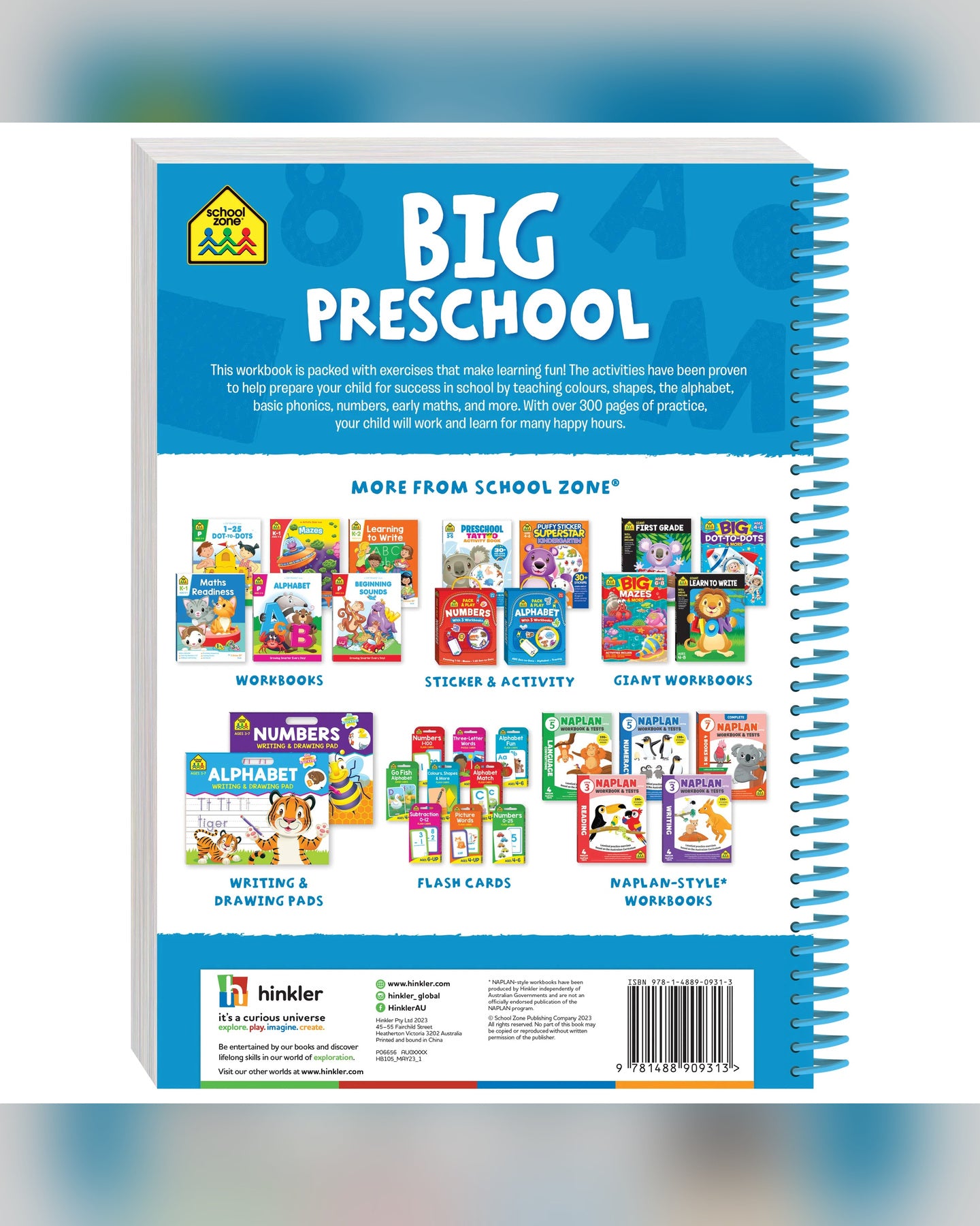 School Zone Big Spiro Preschool Workbook-4