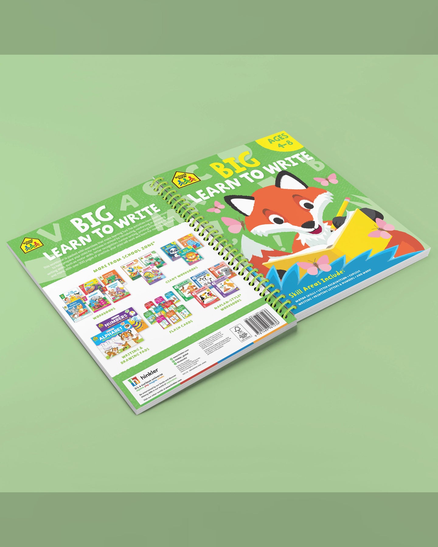 School Zone Big Spiro Writing Workbook-4