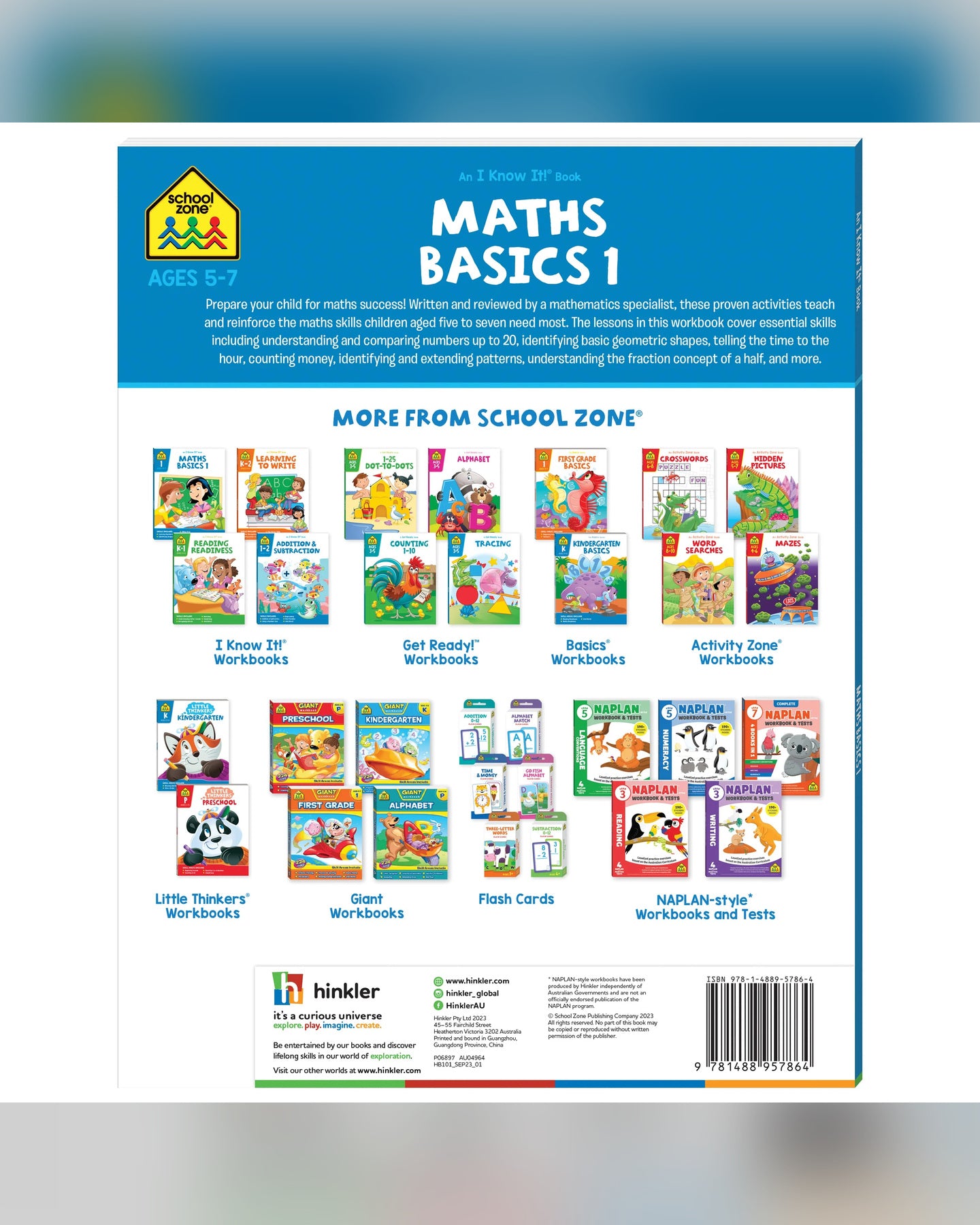 School Zone I Know It! Maths Basics 1 Workbook-2