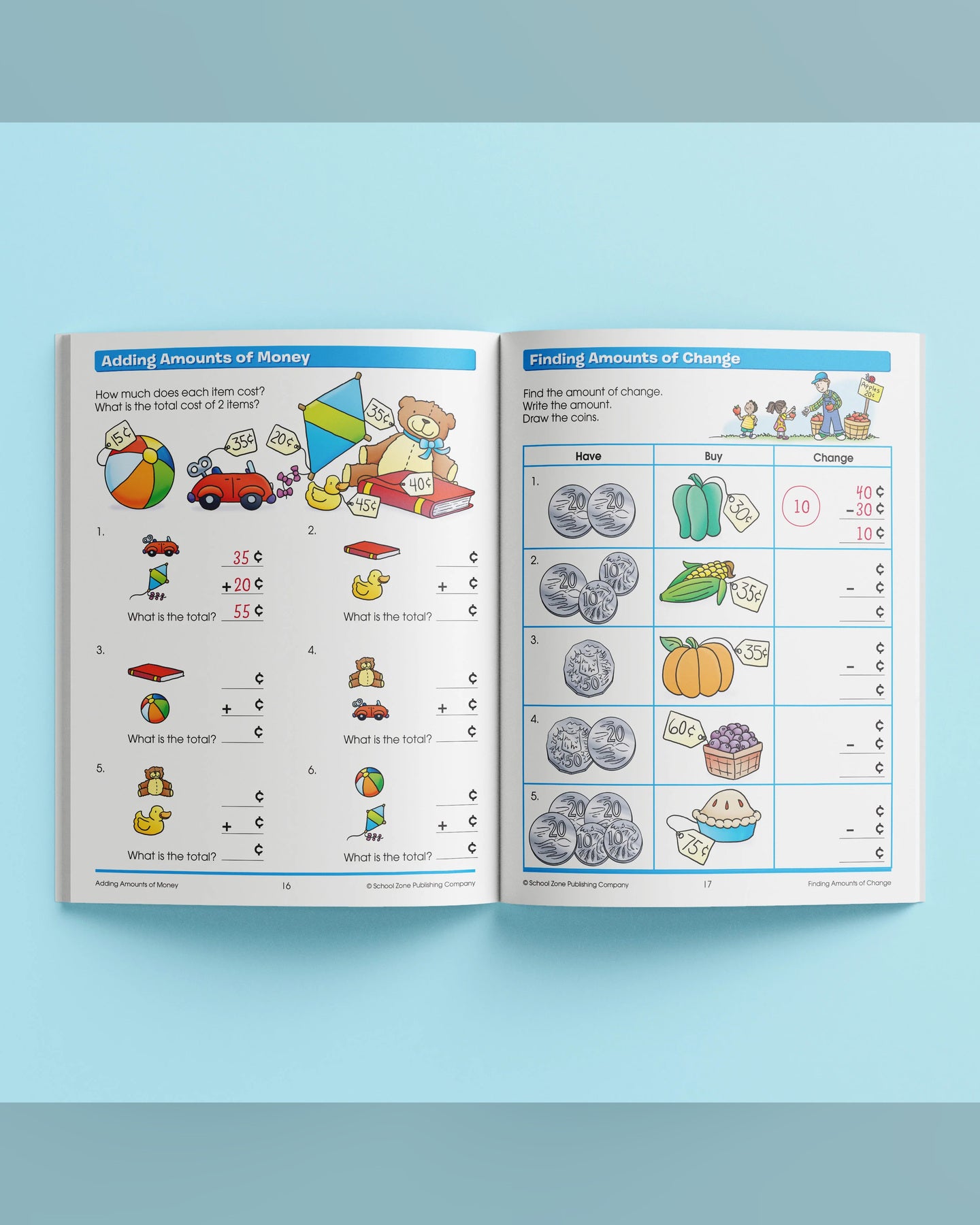 School Zone I Know It! Time, Money & Fractions Workbook-1