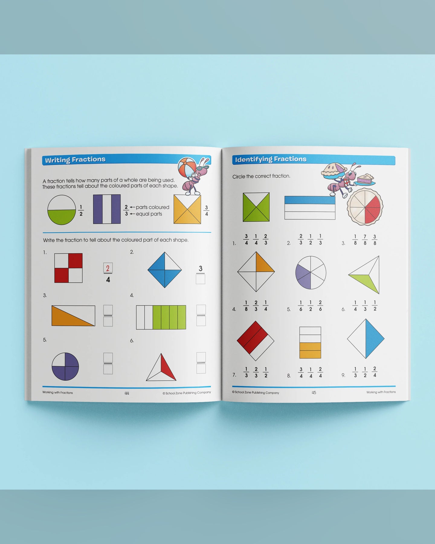 School Zone I Know It! Time, Money & Fractions Workbook-3