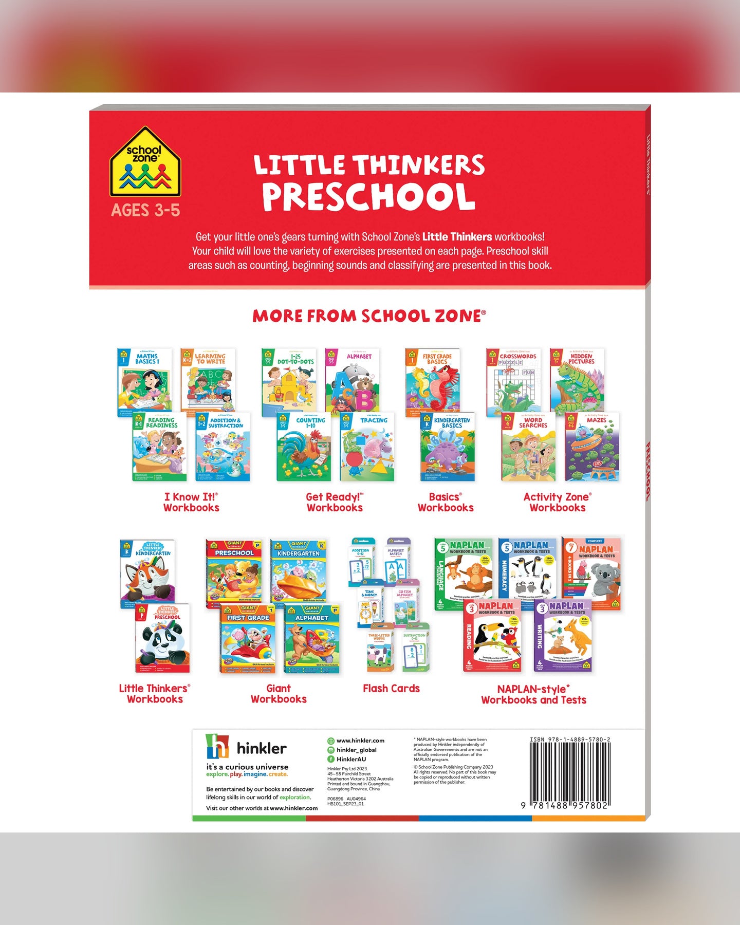 School Zone Little Thinker Preschool Workbook-2