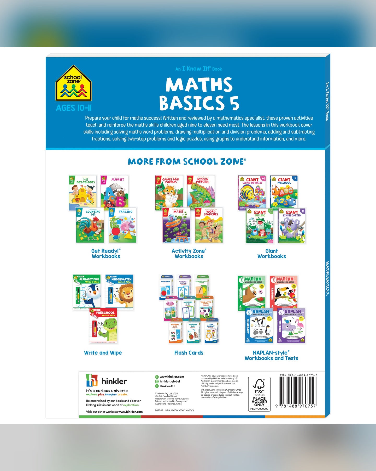 School Zone Maths Basics 5 I Know It! Workbook-2