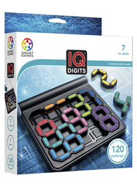 SmartGames IQ Digits puzzle game in its retail box