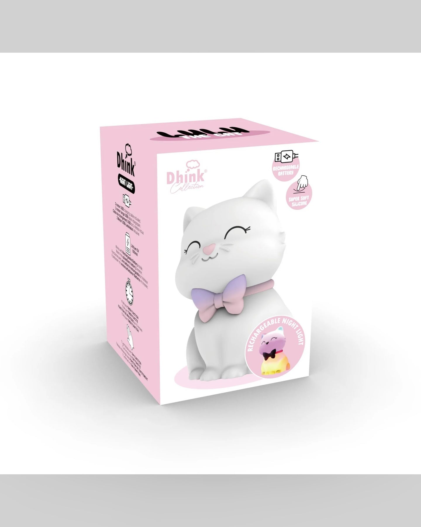 Squishy Lulu the Cat USB Rechargeable Night Light